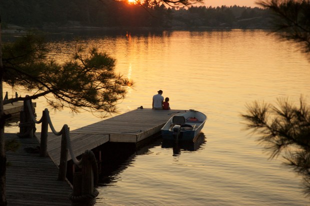 On the dock