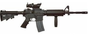 .223 assault rifle, like the one used in the shootings.