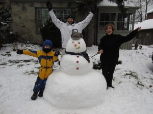 How great is that snowman? Love my family!