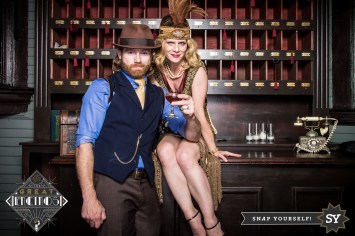 Sean & I at the Speakeasy. We were not the only people dressed up!! Yay enthusiasm!!